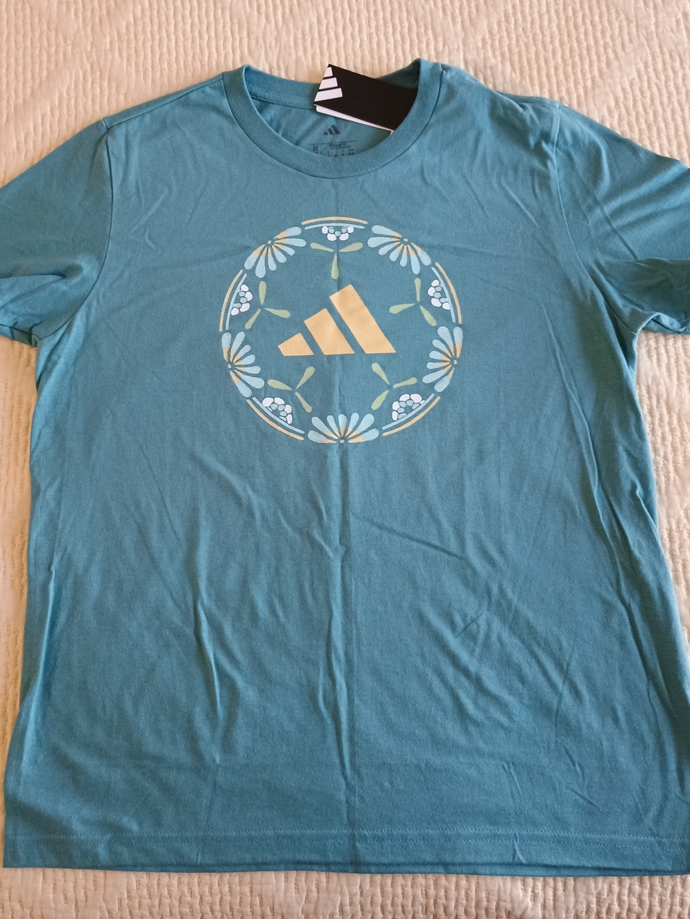 🆕 Adidas Women's Teal Logo Graphic Tee